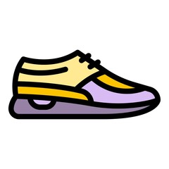 New sneakers icon. Outline new sneakers vector icon color flat isolated