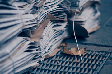 Packs of Newspapers