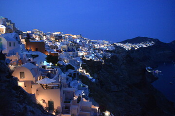Naklejka premium Santorini sunset