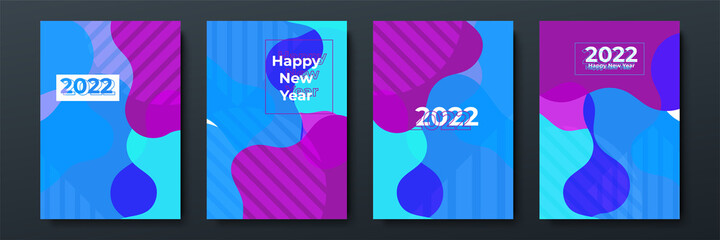 2022 template design with copy space. Strong typography. Colorful and easy to remember. Design for branding, presentation, portfolio, business, education, banner. Vector, illustration