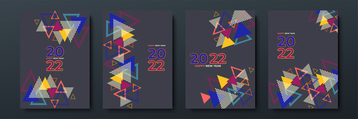 2022 template design with copy space. Strong typography. Colorful and easy to remember. Design for branding, presentation, portfolio, business, education, banner. Vector, illustration