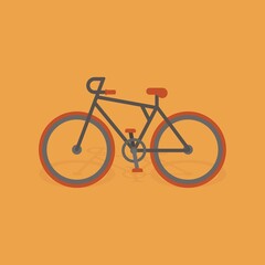 Classic style bicycle on a colored background. Vector illustration design.