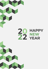Happy new year 2022 background. Colorful poster vector illustration for greeting card, party invitation card, website banner, social media banner, background, cover design template, marketing material