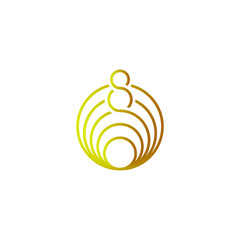 People Team Work Circle Logo Vector