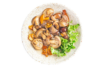 mushroom salad vegetable meal mushrooms snack on the table copy space food background rustic veggie vegan or vegetarian food