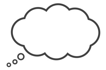 シンプルな雲形の吹き出し