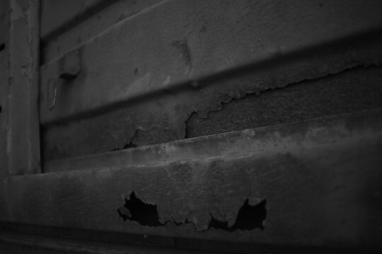 black and white wall