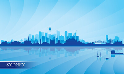 Sydney city skyline silhouette background - 473816361
