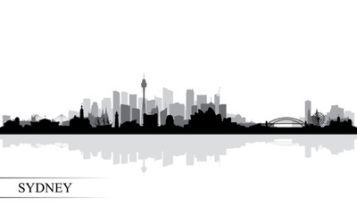 Sydney city skyline silhouette background - 473816393
