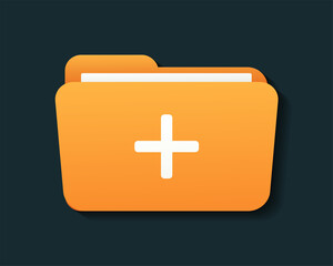 Add folder. Create new folder symbol. Illustration vector