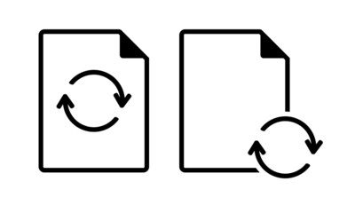 Update document icon. Refresh paper page. Load file. Illustration vector