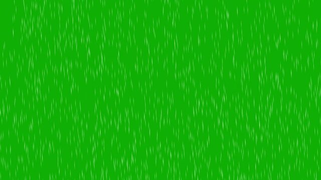 Rainfall motion graphics with green screen background