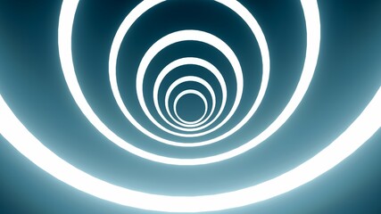 Naklejka premium Abstract background glowing circles in dark 3d rendering