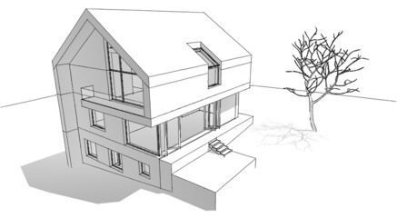 sketch of house