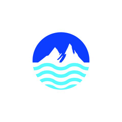 mountain and sea logo