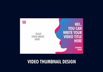 Modern and colorful video thumbnail