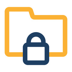 Folder Security Vector icon which is suitable for commercial work and easily modify or edit it

