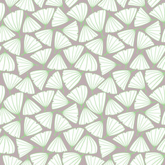 Seamless pattern, Foliage background, Beige and green ornament, botanical texture, seamless textile design, wrapping paper pattern, greenery print on beige background, minimalistic print, white leaves