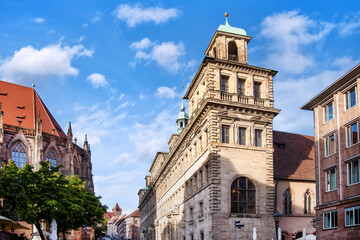 Fototapeta na wymiar Town hall in the Old town of Nuremberg