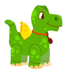 Obraz premium Dinosaur cartoon character. Cute dino. Soft toy for kids