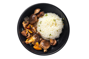 risotto mushroom rice meal mushrooms snack on the table copy space food background 