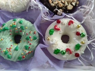 donut with icing and sprinkles