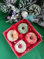 donut with icing and sprinkles