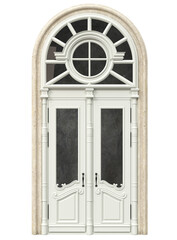 Entrance classic doors for the house