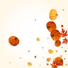 Green Gourd Background Light Vector. Burgundy Invitation Set. Yellow Pumpkin Cute Frame. Rowan Happy. Pattern Texture.