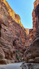 Al Siq Canyon in Petra, Jordan, Lost City, Seven Wonders of the World, Red Rose City, UNESCO World Heritage, new7wonders