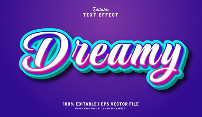 Editable text effect 3d style
