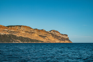 Fototapeta na wymiar seascape with the Cap Canaille of Cassis