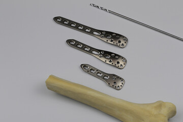 Surgical instruments in case of operation bones fractures