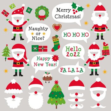 Christmas party Santa Claus photo booth props