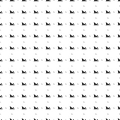 Square seamless background pattern from geometric shapes are different sizes and opacity. The pattern is evenly filled with big black sleigh symbols. Vector illustration on white background