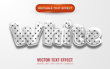 White editable text effect