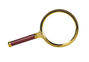 Magnifier isolated on white background. Magnifying lens
