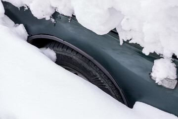 Car after snowfall