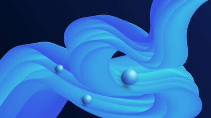 3D Fluid abstract vector trendy modern background illustration design.