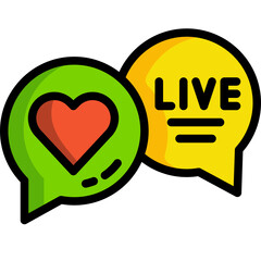 live chat line icon