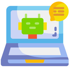 robot flat icon
