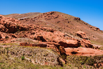 red rocks in the desert