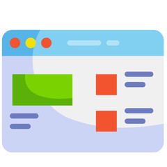 Obraz premium web development flat icon