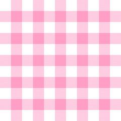 Table cloth pattern in pink and white color. Cross straight line in pink color on white background, Texture for textile products.