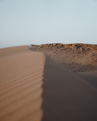 sand dunes in the beach of tamri, morocco