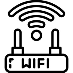 wireless router line icon