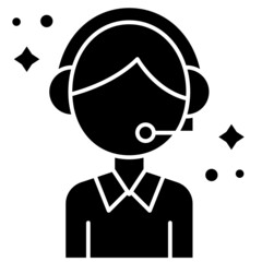 customer service solid icon