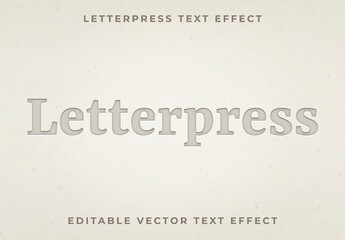 Letterpress Editable Text Effect