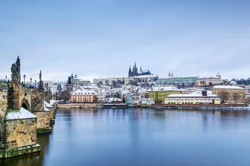 Foto op Canvas St Vitus Cathedral in Prague in winter © Cornel