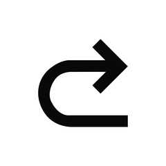 U Turn Vector Icon. U Turn icon in trendy flat style. U Turn icon illustration isolated on white background © IFDesigns